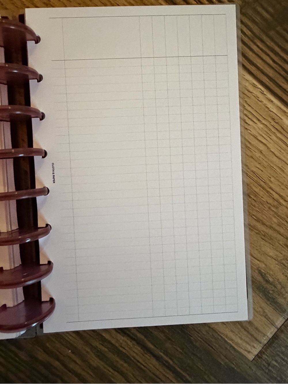 Cloth & Paper Disc Planner Project Habit Tracker Burgundy Minimalist - Picture 12 of 16
